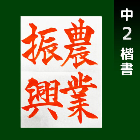 JA共済書道コンクール【中１〜中３ お手本】