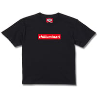 「CHILLUMINATI BOX LOGO（Normal）」 T-shirt (BLACK)