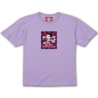 「おっとりヘップバーン80sグラフィック」 T-shirt (ライトパープル)