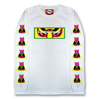 「チルミナティは見逃がさない」Long Sleeve T-Shirts(WHITE)