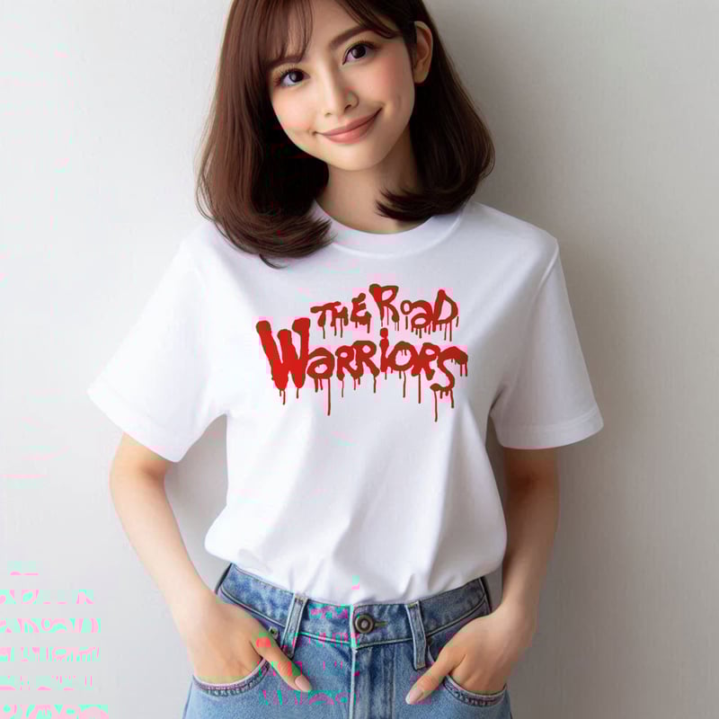 the road warriors」T-shirt (WHITE) | やばさ商店