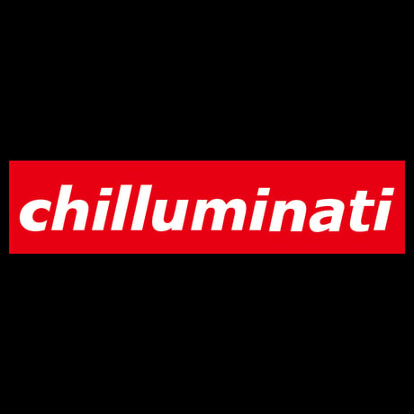 「 CHILLUMINATI BOX LOGO（Normal）」Long Sleeve T-Shirts(BLACK)