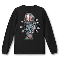 「あっちの方からきました」 Long Sleeve T-Shirts　(BLACK)