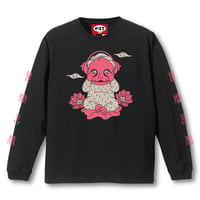 「三猿」Long Sleeve T-Shirts　(Black)