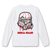 「血まみれ平社員」 Long Sleeve T-Shirts  (WHITE)