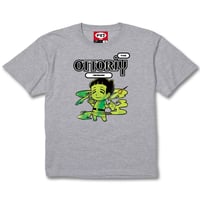 「みどりのおっとりヘップバーン90sロゴ」 T-shirt (ASHグレー)