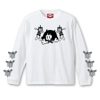 「ミライちゃん呼び寄せの術」 Long Sleeve T-Shirts　(WHITE)
