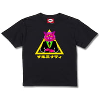 「三つ目キャットシンボル（オリジナル）」T-shirt (BLACK)