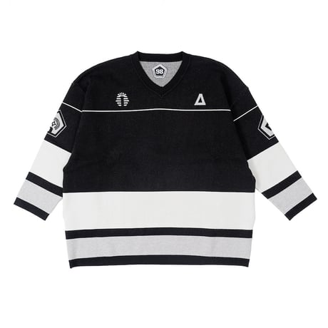 NEMES×QP　”98 HOCKEY KNIT" ［BLACK×GRAY］