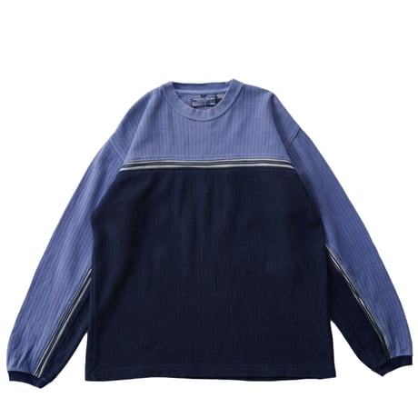 USED"90's POINT ZERO SWITCHING PATTERN RIBBED L/S TEE"