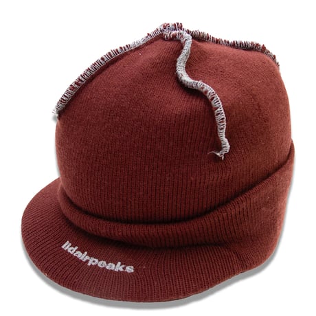 lidairpeaks"PEAK STITCH BEANIE"［MAROON］