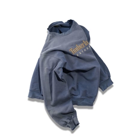 USED"90's~ TIMBERLAND CREW NECK FADED SWEAT"