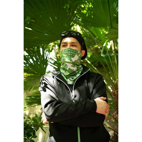 rajabrooke"BATIK NECK WARMER"［BLACK］