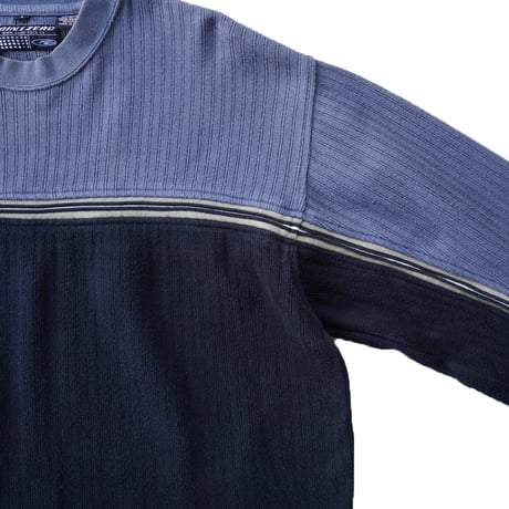 USED"90's POINT ZERO SWITCHING PATTERN RIBBED L/S TEE"