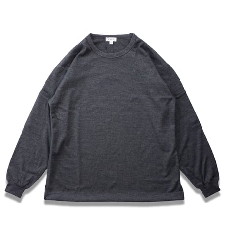 tone"ARM POCKET WOOL CREW NECK L/S SHIRT"［CHARCOAL］