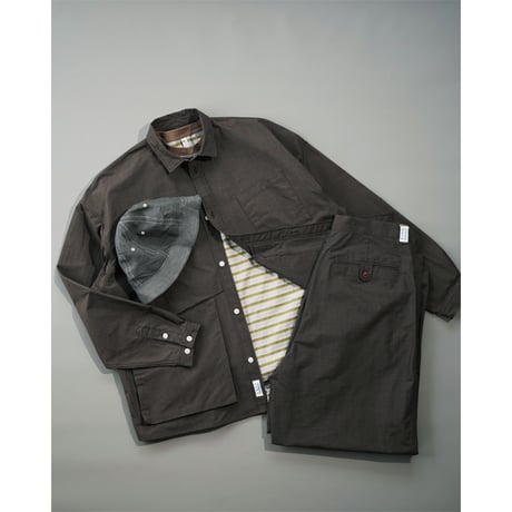 NOROLL"HWR SHIRT"［DARKEST BROWN］