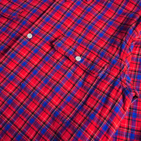SOWBOW "FLAP POCKET WORK SHIRT / DOUBLE CLOTH PLAID" ［RED］