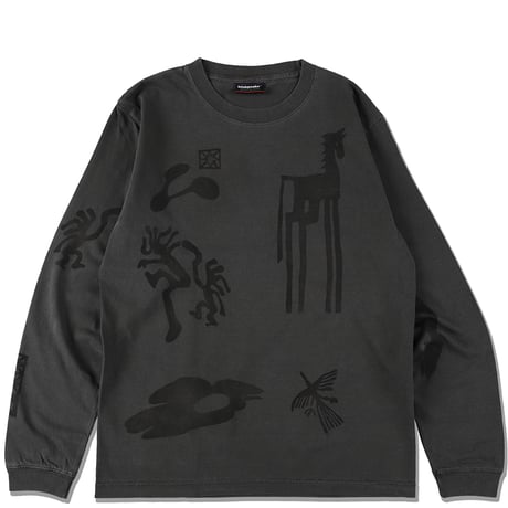 lidairpeaks"STAMPN DYE LS TEE"［BLACK］