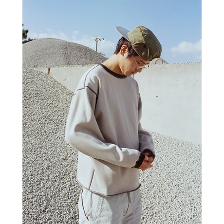 lidairpeaks"DF CREW NECK"［SLATE/ASH GRAY］