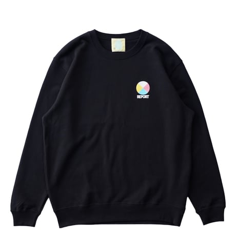 REPORT"INFORMATION LOGO CREW NECK"［BLACK）