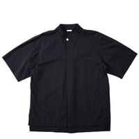 SOWBOW”FRONT TUCK PULLOVER SHIRT S/S"（COTTON SILK TYPEWRITER BLACK］