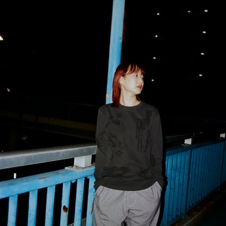 lidairpeaks"STAMPN DYE LS TEE"［BLACK］