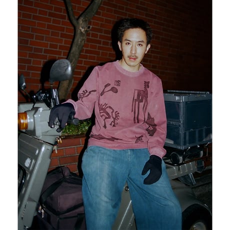 lidairpeaks"STAMPN DYE LS TEE"［PURPLE］