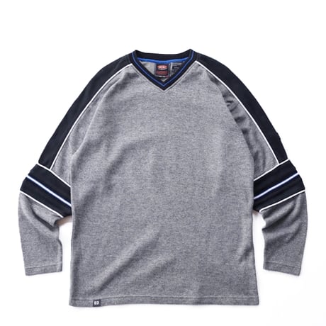 USED"00's ONE TOUGH BRAND RIBBED KNIT GAME SHIRT"