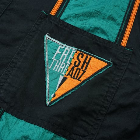 DEAD STOCK"90's FRESH THREADZ PATCHWORK L/S SHIRT"