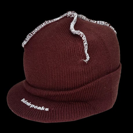lidairpeaks"PEAK STITCH BEANIE"［MAROON］