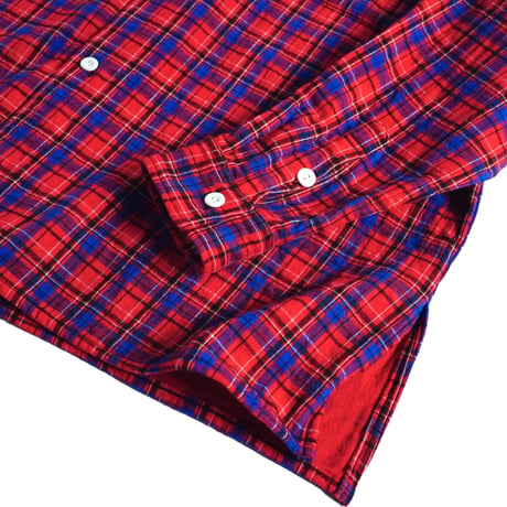 SOWBOW "FLAP POCKET WORK SHIRT / DOUBLE CLOTH PLAID" ［RED］