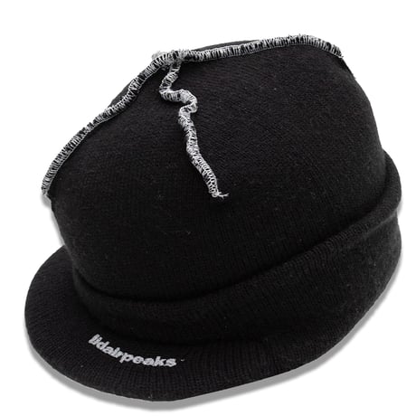 lidairpeaks"PEAK STITCH BEANIE"［BLACK］