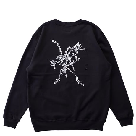 REPORT"INFORMATION LOGO CREW NECK"［BLACK）