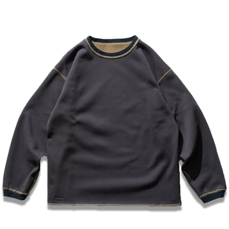 lidairpeaks"DF CREW NECK"［MUSTARD/GRAY］