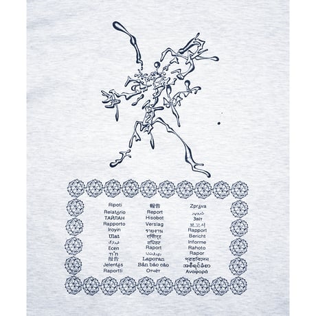 REPORT"世界 REPORT TEE"［ASH］