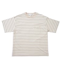 tone"DOUBLE STITCH SS T SHIRT"［BEIGE STRIPE］