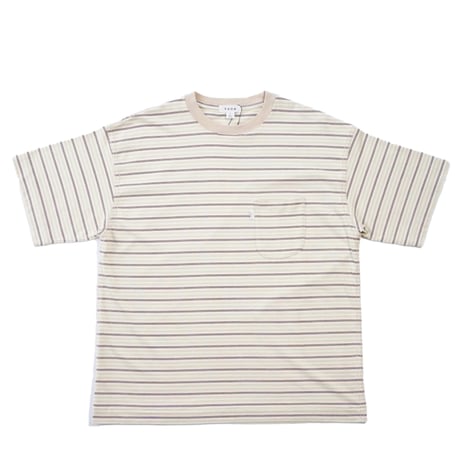 tone"DOUBLE STITCH SS T SHIRT"［BEIGE STRIPE］