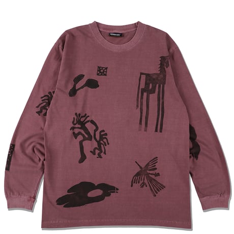 lidairpeaks"STAMPN DYE LS TEE"［PURPLE］