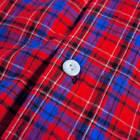 SOWBOW "FLAP POCKET WORK SHIRT / DOUBLE CLOTH PLAID" ［RED］