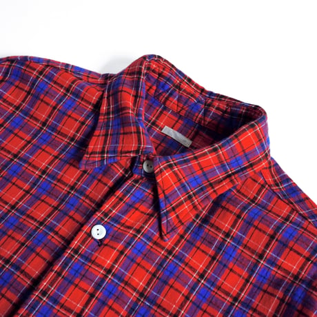 SOWBOW "FLAP POCKET WORK SHIRT / DOUBLE CLOTH PLAID" ［RED］