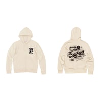 ジップアップパーカー ベージュ