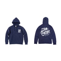 ジップアップパーカー ネイビー