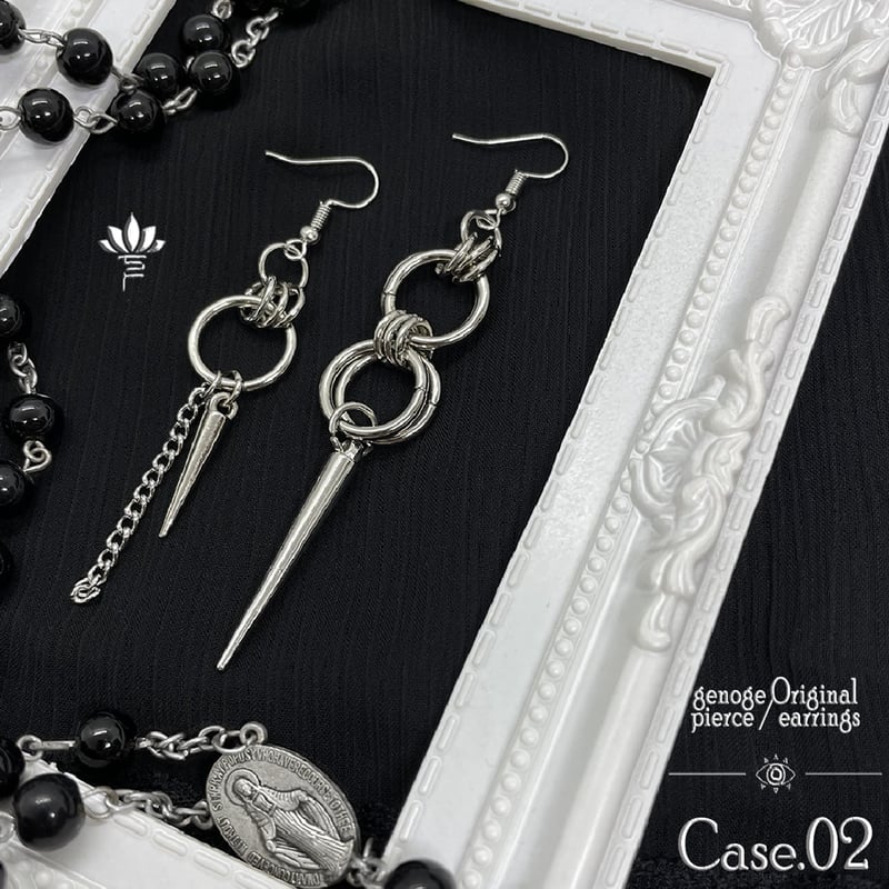 Bijou R.I アシンメトリー ピアス loni】Leaf Bijou Asymmetry Pierce/リーフビジュー