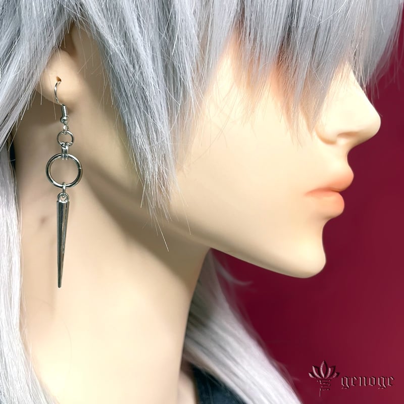 モード系ピアス/イヤリング】アシンメトリー×シルバー｜ロック×V系