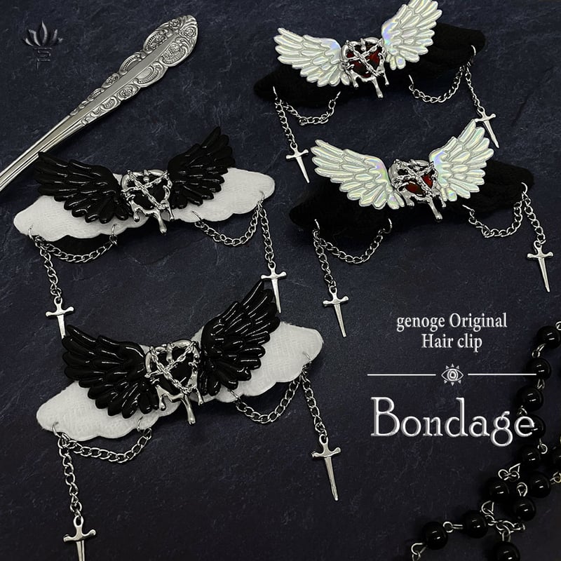 ゴシックヘアクリップ】バレッタ｜病みかわいい×地雷系×退廃美