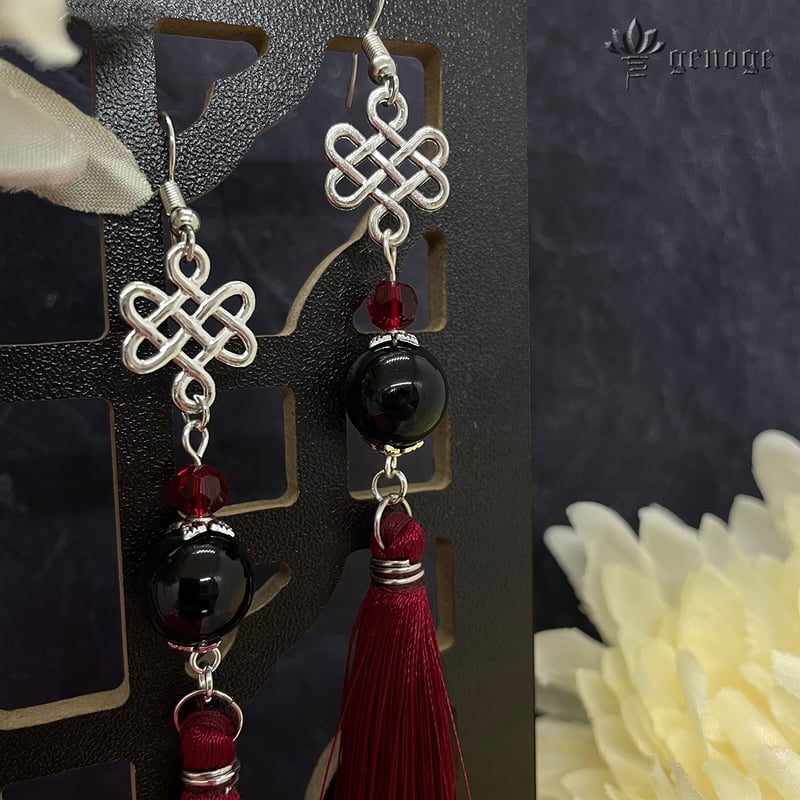 チャイナピアス/イヤリング】カラバリタッセルピアス｜和風×中華×推し