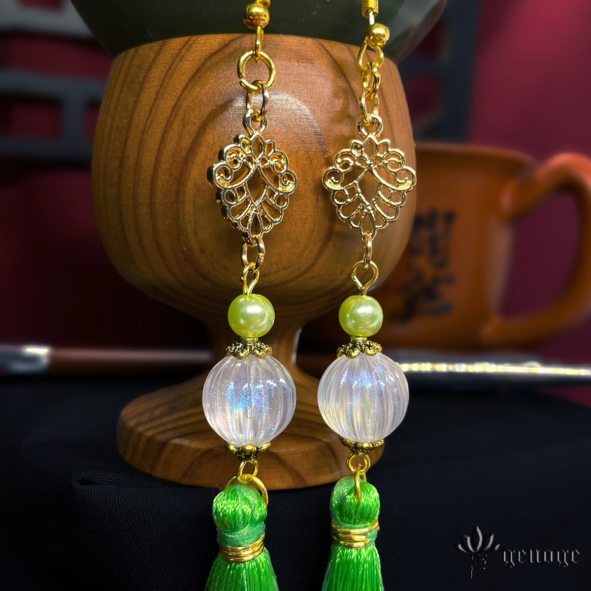 チャイナピアス/イヤリング】カラバリタッセルピアス｜和風×中華×推し