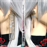 【花筏】アシンメトリーチャイナピアス｜和風×中華×大正浪漫