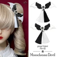 【ゴシックヘアクリップ】バレッタ｜病みかわいい×地雷系｜Monochrome Devil