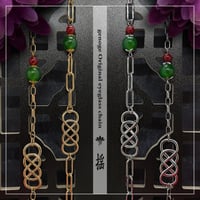 【チャイナメガネチェーン】眼鏡チェーン/グラスコード/チャイナアクセサリー｜中華×和風×大正浪漫×和モダン×レトロ｜アシンメトリー×ゴールド×シルバー｜genoge -ゲノゲ-｜狂チェーン｜揺